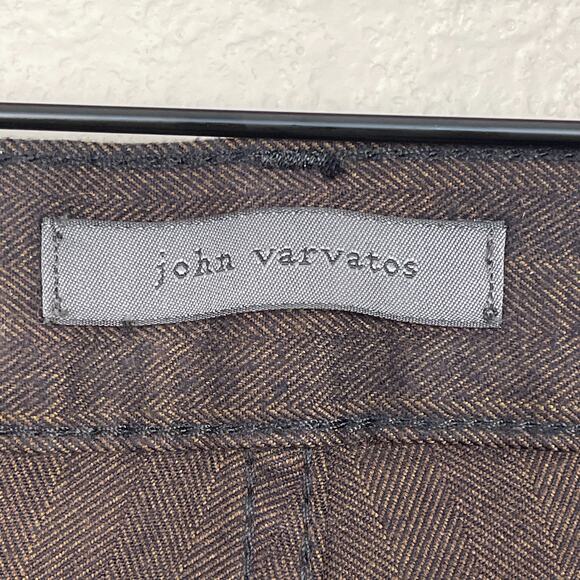 John Varvatos JV 701 Regular Fit Straight Leg Brown Stripe Pants 42 NWT - Picture 3 of 13